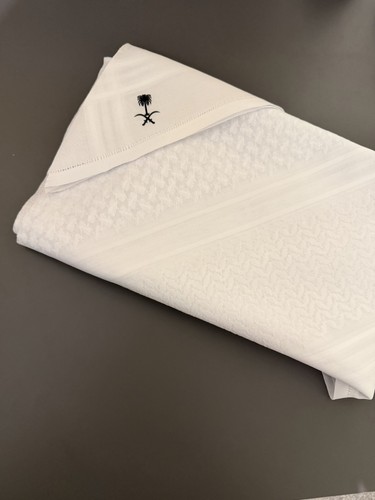 Alkhatt white shemagh 100 - alkhatt,