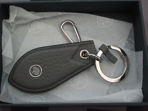 Mulberry leather tab - mulberry,