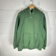 Vintage Nike Hoodie Mens Large Green Centre Swoosh Made In USA Travis Scott 90s*