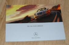 Mercedes CLK Cabriolet Brochure 2002 - 200K 230K 320 430 Elegance Avantgarde