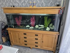 Aqua oak aquarium - aquarium, cabinet