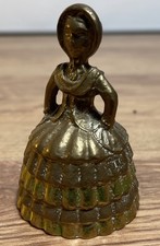Vintage Victorian Crinoline Lady /Southern Belle Solid Brass Bell