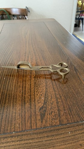 Antique pair brass candle - pair, of