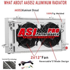 4Rows Aluminum Radiator Shroud