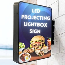 LED Projecting Sign Lightbox |60x80cm Portrait Rectangle | Illuminated Shop Sign