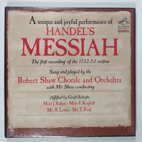 New handel messiah the - messiah,