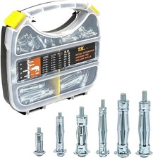 68-Piece Heavy Duty Zinc Plated Molly Bolt Assortment for Drywall & Plasterboard