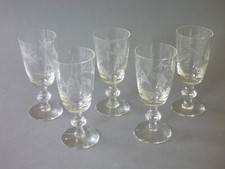 Retro Etched Sherry Glasses -
