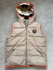 HORSEWARE ladies beige hooded newmarket fleece lined gilet bodywarmer size M
