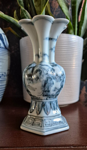Vintage blue white - blue, &