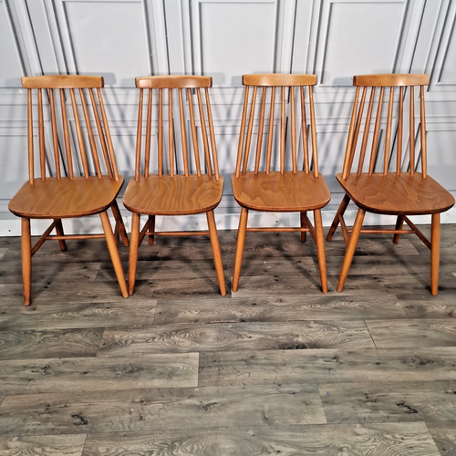 Vintage wooden dining chairs - wooden,