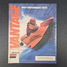 1987 RJ Reynolds Vantage Cigarettes Vintage Print Ad Speed Boat Racing Racer