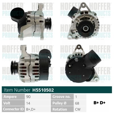 Hoffer alternator for iveco - hoffer,