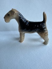 Vintage BESWICK Lakeland Terrier Dog Porcelain Ceramic Figurine Brown & Black