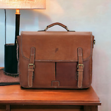 Men's Vintage Genuine Leather Shoulder Laptop Bag Briefcase Messenger