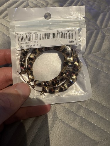Gold bamboo hoop - gold,