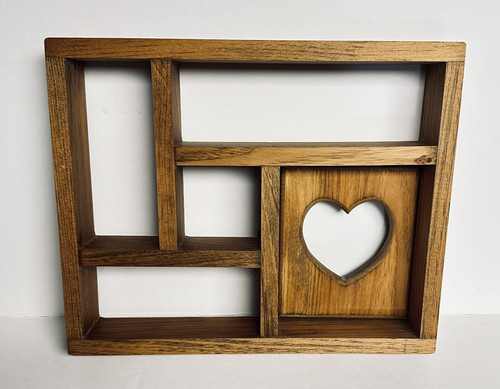 Vintage rustic wood shadow box - vintage,