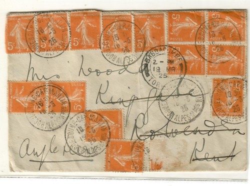 1925 multi franked cover - 1925, multi-franked
