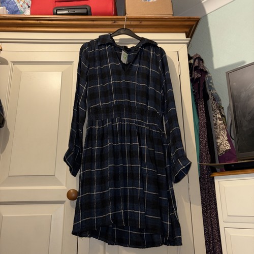 Primark blue check dress size - blue,