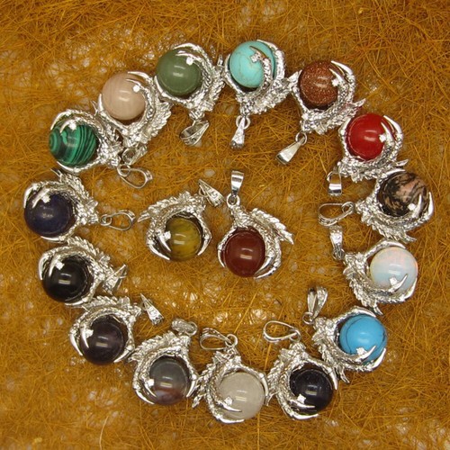 Natural stone sphere with - stone,