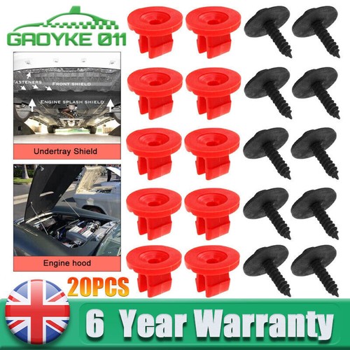 Engine undertray cover clips - undertray,