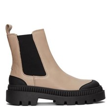 Clarks Ladies APRILLA CHELSEA Taupe Leather Boots