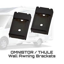 Omnistor Thule Awning Wall Brackets Black Pair