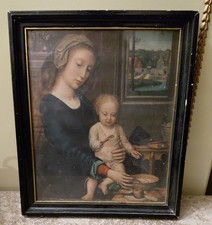 Old Framed Print of Painting