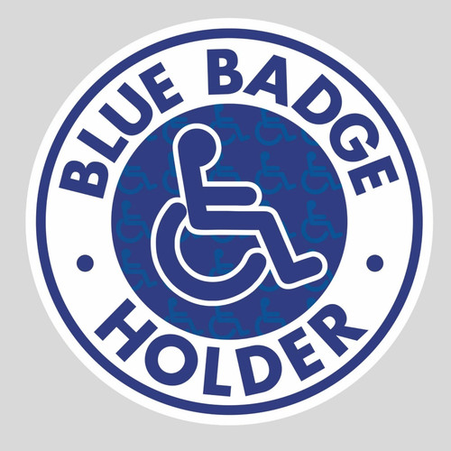 Blue badge holder - badge, disabled