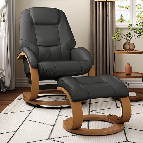 Leather lounge armchair - pu,