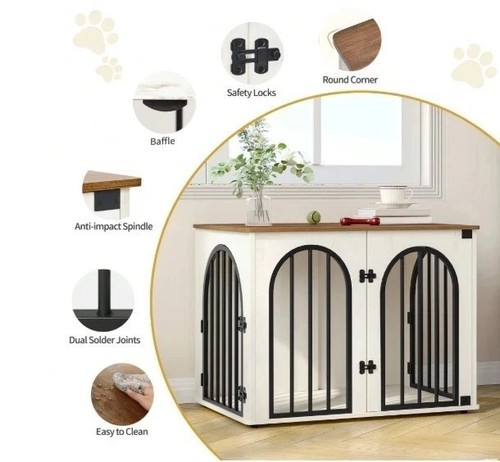 Wooden dog crate indoor - dog,