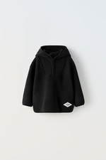 Zara Logo Hooded Sweatshirt In
