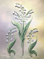 LILY OF THE VALLEY  DIE CUTS..  X 12 PCS...CARNATION CRAFTS...CARD TOPPER.....