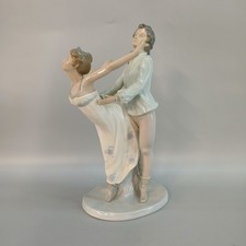 Nao Lladro Dancing On A Cloud Ballet Couple #400 1983 Figure Porcelain 32cm -CP