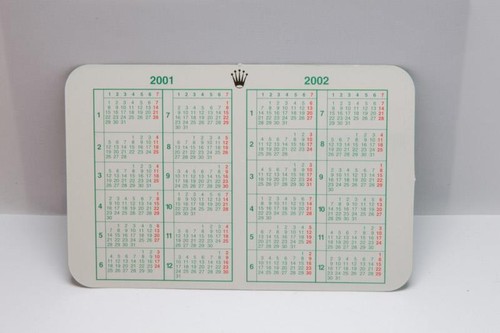Genuine rolex calendar card - calendar,