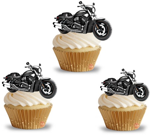 Edible motorbike cupcake - edible,