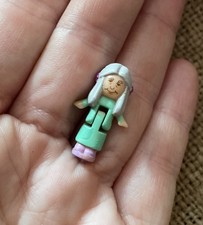 Vintage 1991 Polly Pocket Old Lady Blue Funtime Clock Bluebird Spare Doll Figure