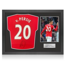 Robin Van Persie Signed Original Man United 2014-15 Football Shirt. Icon Frame