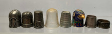 JOB LOT of  THIMBLES some victora glass  enamel etc  VINTAGE