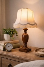 Vintage Wooden Table Lamp With