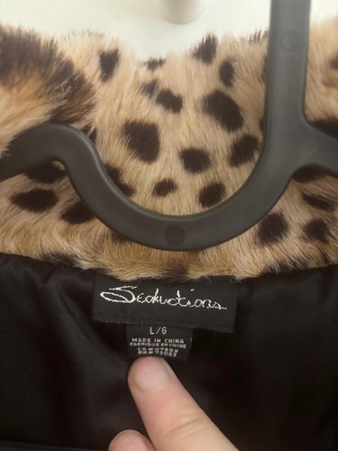 Leopard print faux fur - , coat