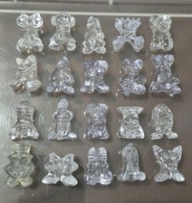 Complete 1998 Gogo's Crazy Bones Mutants Set. 20x Figures. Clear Ice Set.