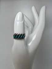 Sterling Silver Turquoise Sz 6 hand crafted native artisan Ring.