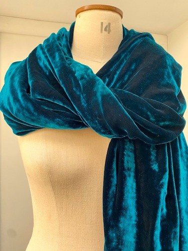 Velvet scarf wrap - velvet, luxury