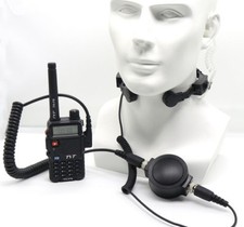 Waterproof PTT Heavy Duty Tactical Throat Mic Headset For Kenwood TYT BaoFeng