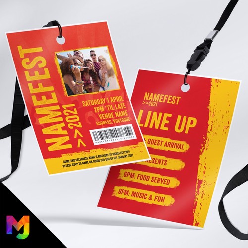 Personalised festival party - personalised,
