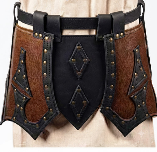 Medieval leather leggings - leather,