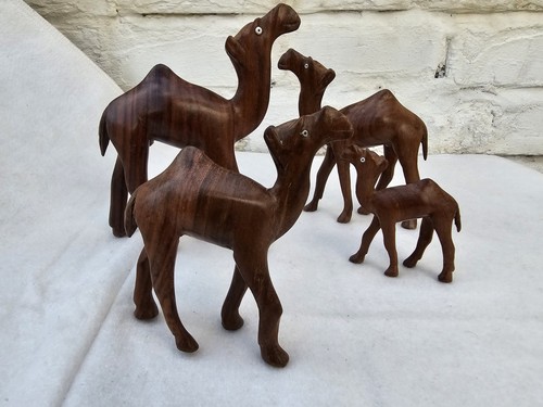 Hand carved wooden - carved, camel