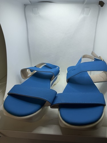 Women blue strappy mid - blue,
