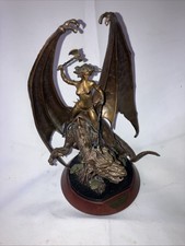 Maiden of the Dragon's Axe BORIS Bronze Statue The Franklin Mint